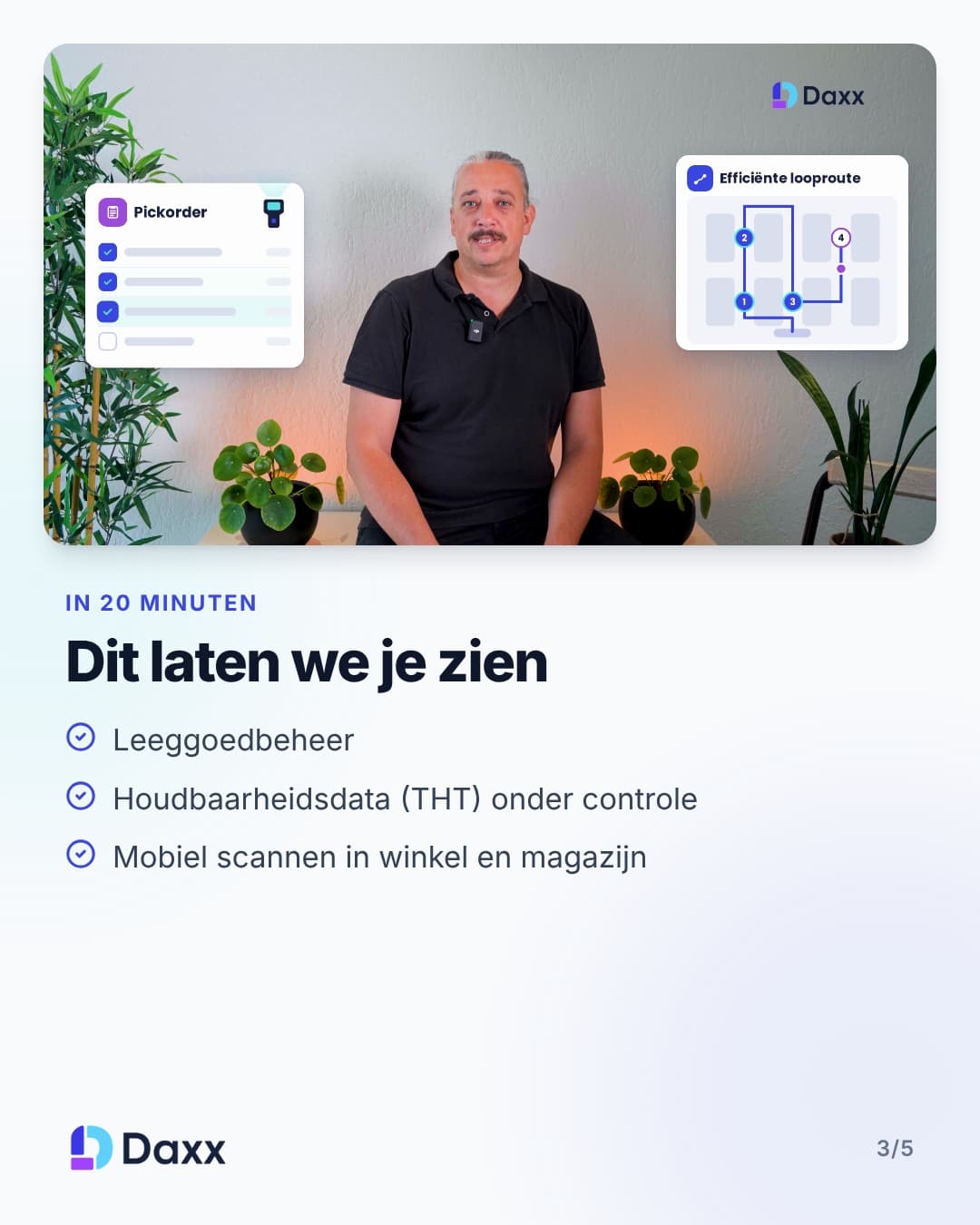 Carousel 3: what the demo shows, from empties to mobile scanning