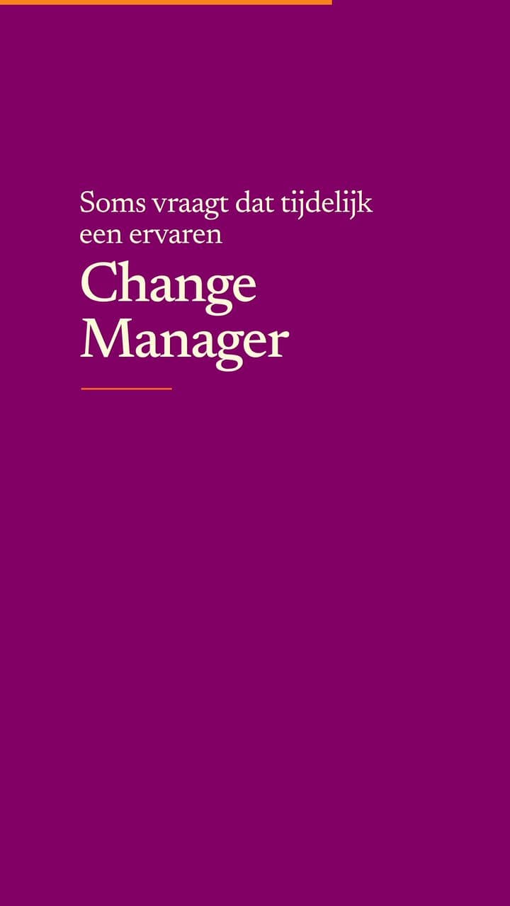 Typographic role film: Change Manager