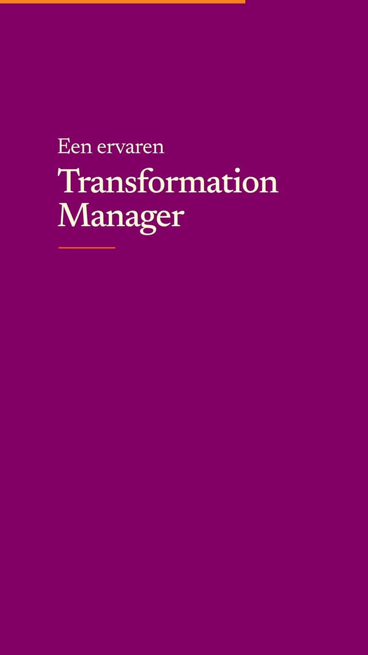 Typographic role film: Transformation Manager
