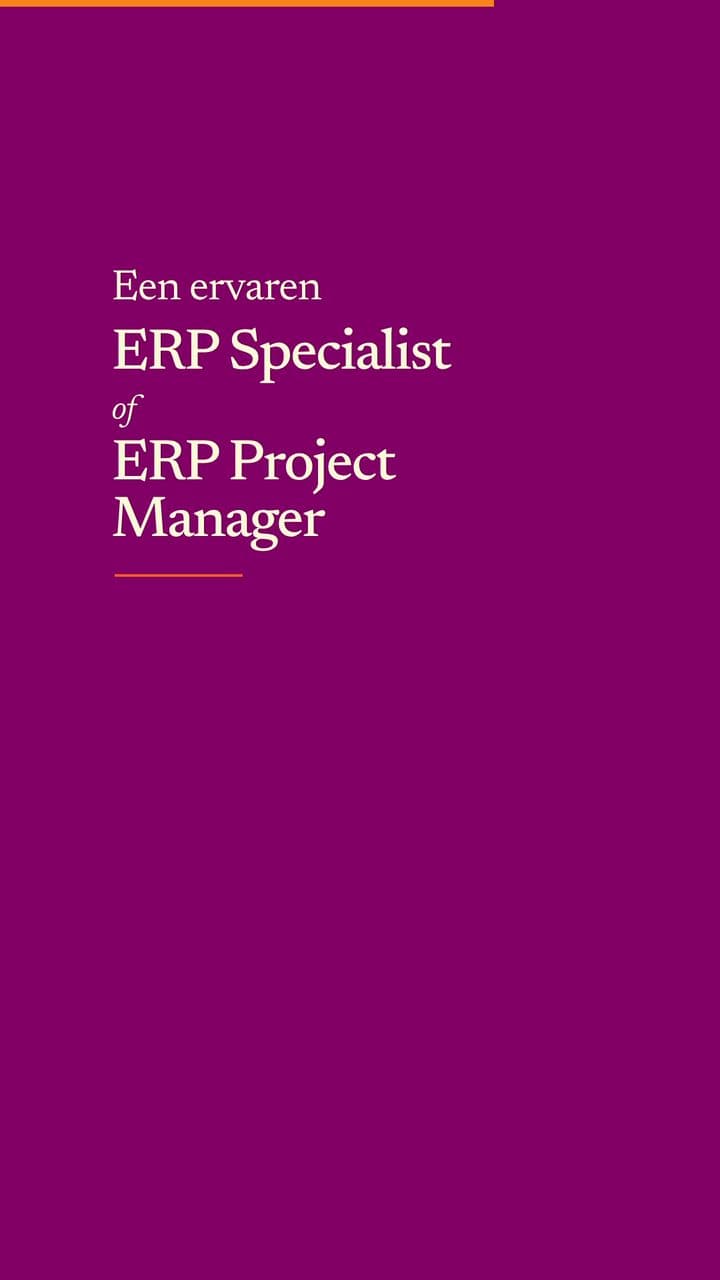 Typographic role film: ERP Specialist
