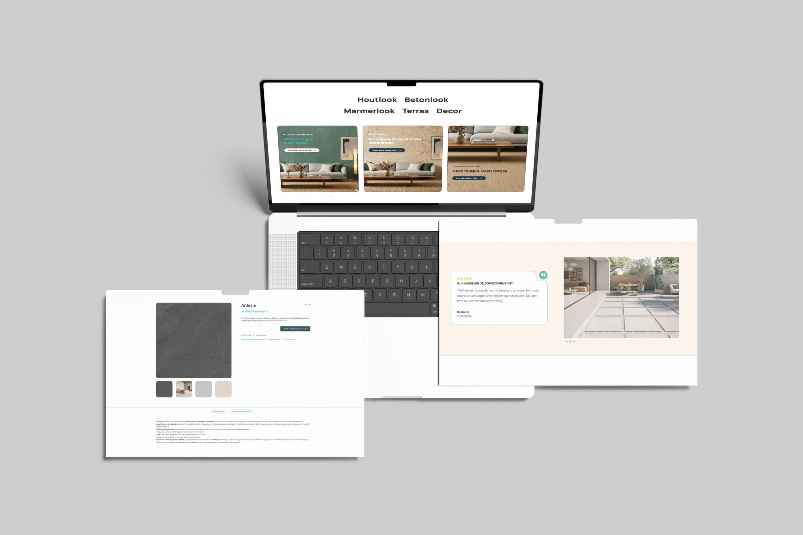 BEVA Tegeloutlet webshop productoverzicht